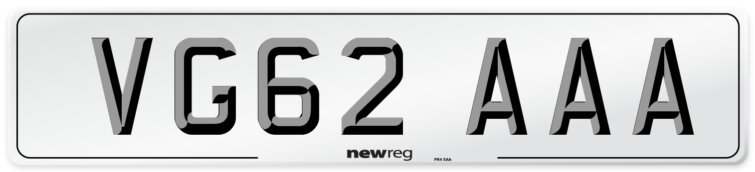 VG62 AAA Number Plate from New Reg